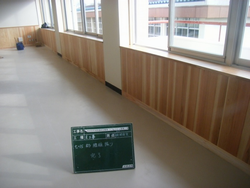 「足羽高校特別教棟」杉腰板張.jpeg