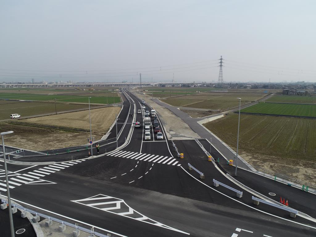 開通時　ドローン撮影