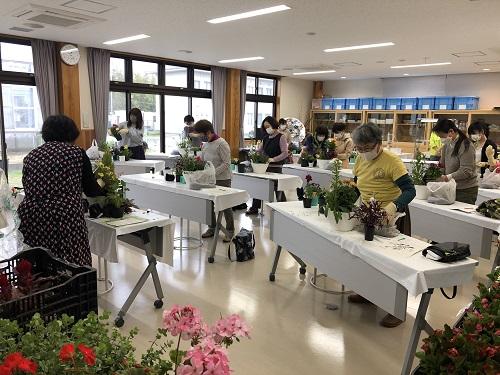 夏の花の寄せ植え