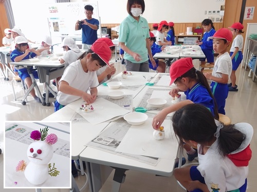 名田庄小学校遠足(ハーブのコネコネ石けんづくり)