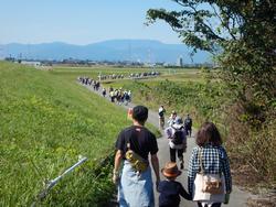 用水沿い