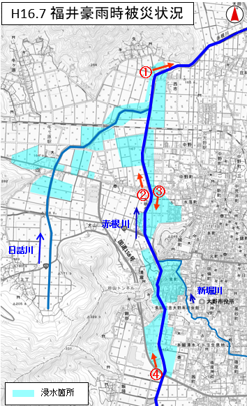 福井豪雨被災図
