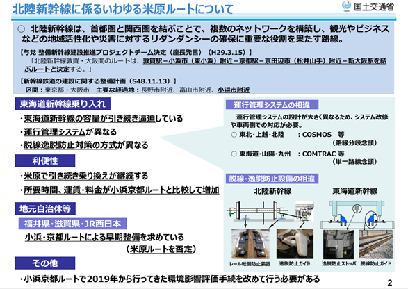 米原ルートについて