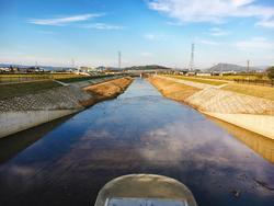 分水堰より下流