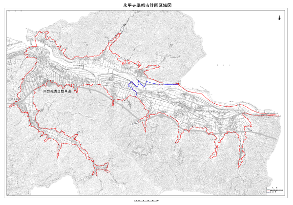 永平寺準都市計画区域図