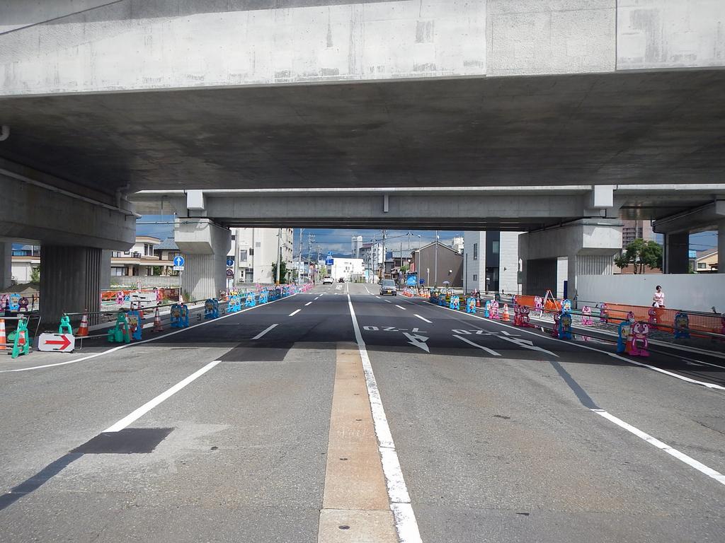 えちぜん鉄道計画線切替後の松本通り(西側)